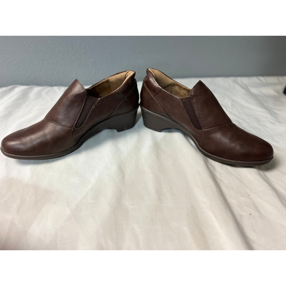 JBU by Jambu Kyley Brown Ankle Booties Low Wedge Shoes US 8 B4KYL34